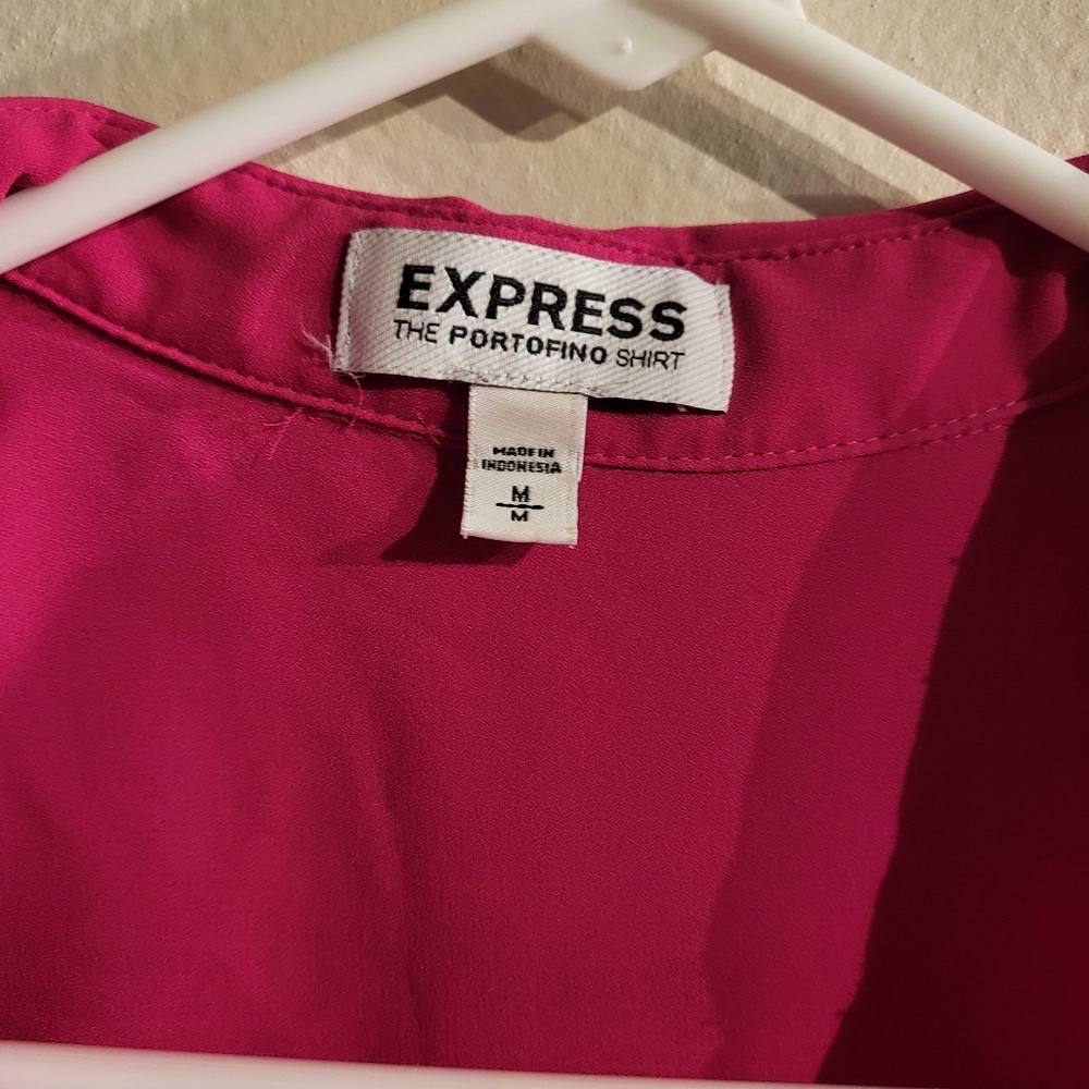 Express Women's Pink Sleeveless Sheer Top - Picture 3 of 7